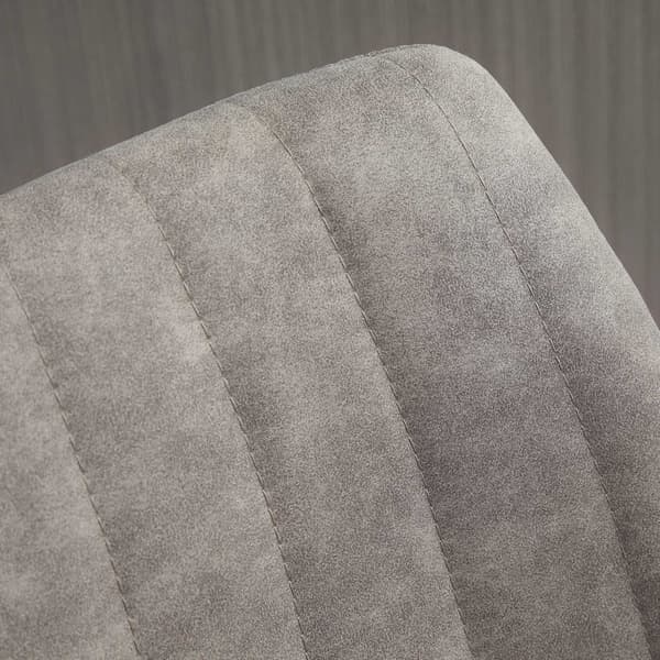 2-delt retro barstole, grå mikrofiber, justerbar i højden
