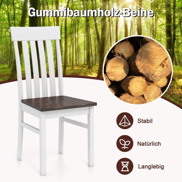 Set med 2 armstödslösa matstolar, ergonomiska, bruna