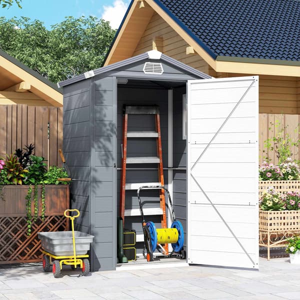 Förråd för utomhusbruk, 1,1 m², polypropen, låsbar dörr