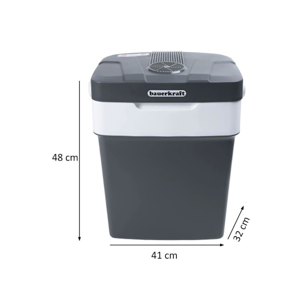 Bärbar bilkylare, 29L, 220-240V DC12V, värmefunktion, gratis insats, grafit