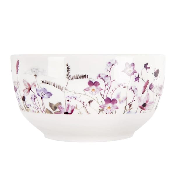 Porslinsskål 500 ml, vildblommig design, mikrovågssäker