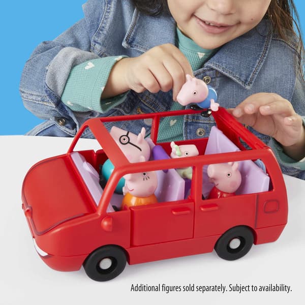 Peppa Pig -perheen autoleikkisetti Peppa- ja Evie-hahmoilla