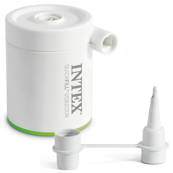 Elektrisk snabbpåfyllningspump, USB-driven, 2 munstycken, 200 l/min