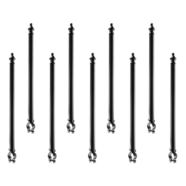 Kedjelänkstaketförlängningar, 9-pack 27,4 tum stolpförlängare
