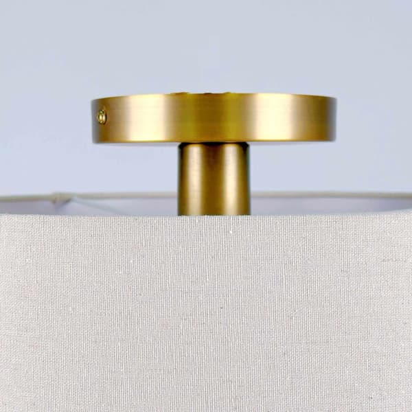 Loftlampe i linned, beige bronze, 24x35 cm