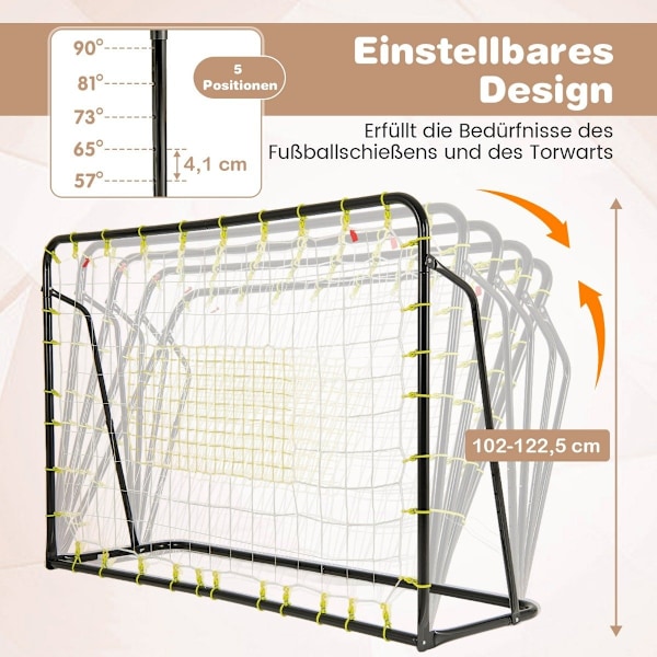 2 in 1 jalkapallomaalit ja pallopallomaalit 187 x 60 x 102-122,5 cm lasten jalkapallomaalisarja korkeus säädettävä musta