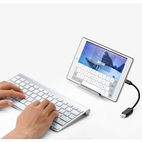 OTG-kaapelisovitin USB 3.0:sta USB-C:hen - musta