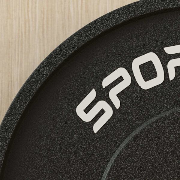 Sæt med 2 håndvægte, 2 x 10 kg vægte, vægtskiver sæt, vægtskiver til 5 cm håndvægtstang, Ø 50 mm boring, sort
