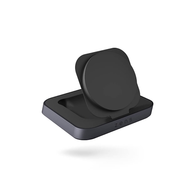 ZENS Magnetisk Natbord Oplader QI 15W Apple Fast Charge Sort