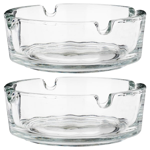 Glas askkopp 8 cm 2 st.