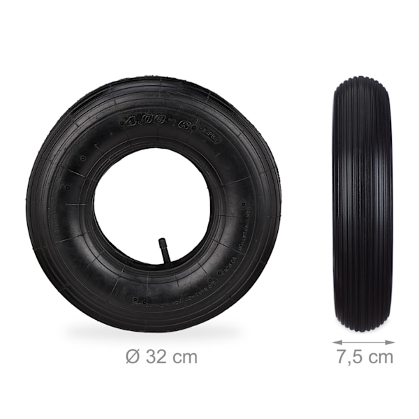 Hjulsats för skottkärra med rör 4.00-6"