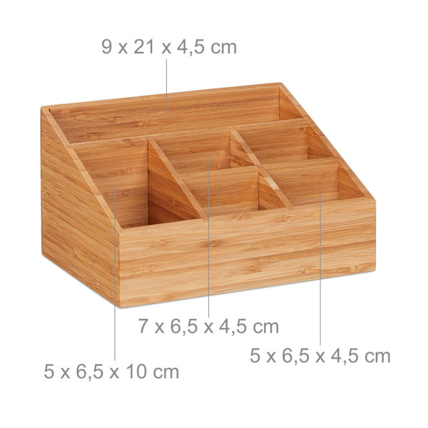 Skrivebordsorganisator 6 rum