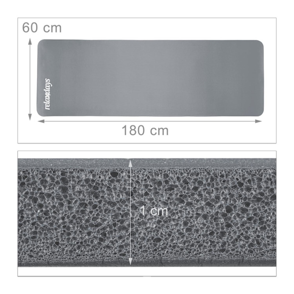 Joogamatto 1 cm paksu yksivärinen