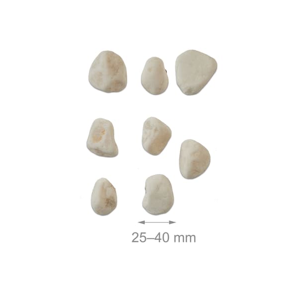 Marmorgrus hvid 25-40 mm