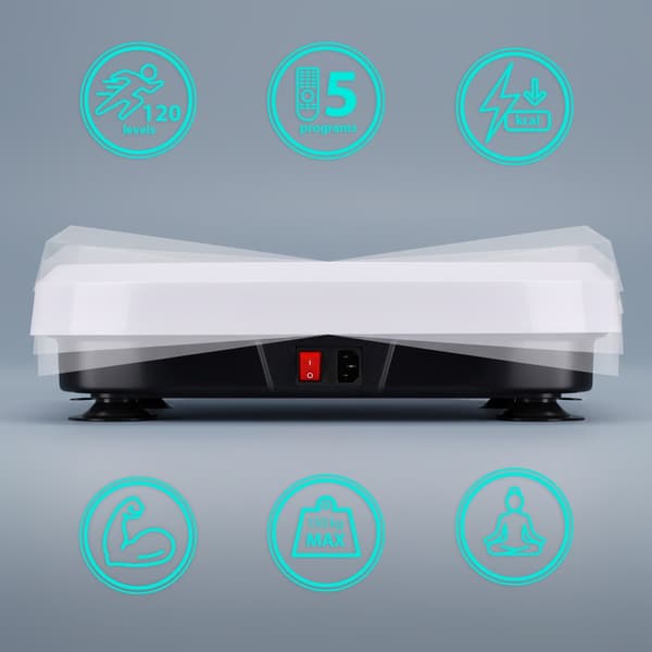 Vibrationsplatform med modstandsbånd, Bluetooth, 5 programmer