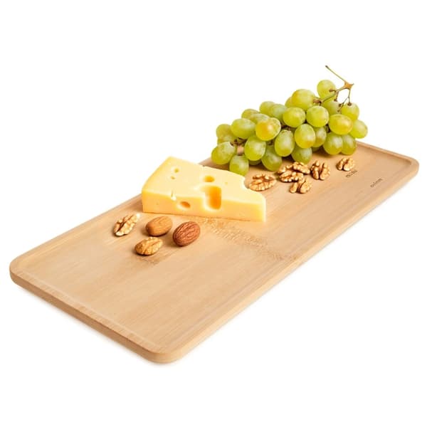 Snacksfat i bambu, rektangulärt 35x15 cm