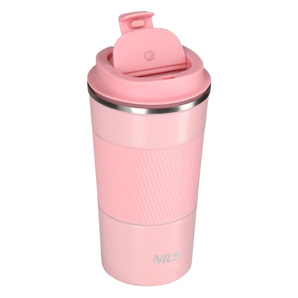 Pink termisk kop – Isoleret, lækagesikker, 9 oz