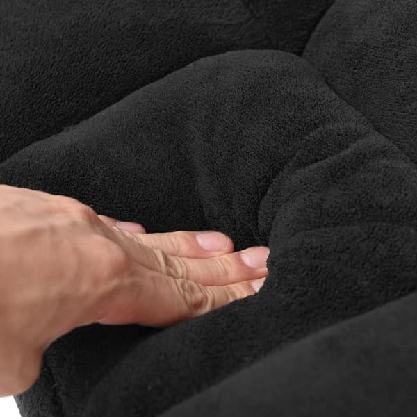 Gulvstol Foldbar Lazy Sofa Lazy Tatami Gulvpude Sort/Grå/Kaffe Sort