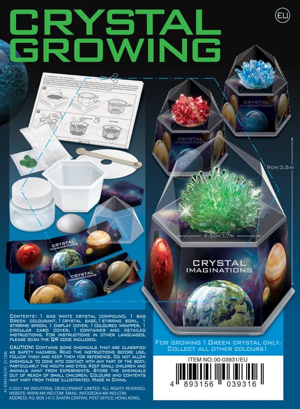 4M Diy Set Crystal Imaginations Green