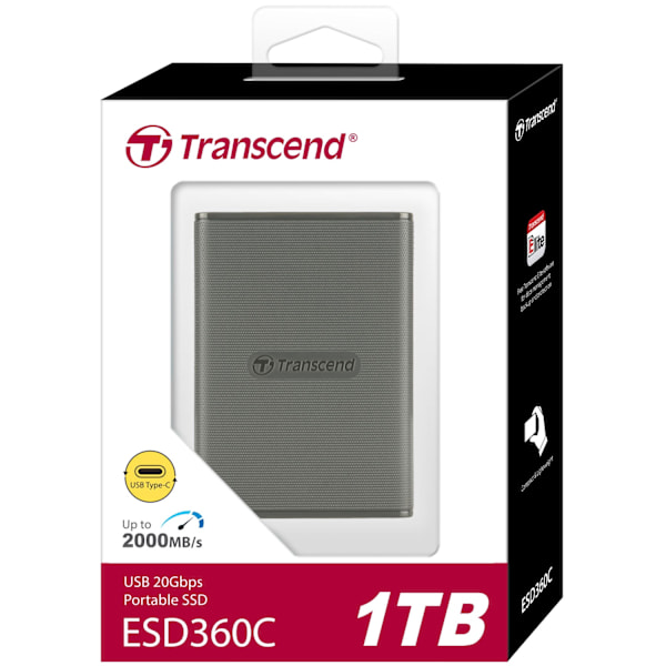 Bærbar SSD ESD360C USB-C 1TB 20 Gbps (R2000/W2000 Mb/s)