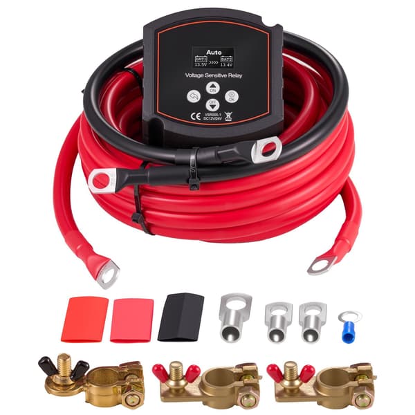 Dubbel batteriisolatorsats, 12V 300A VSR, LCD-voltmeter