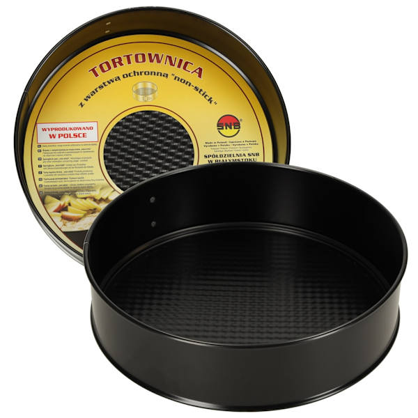 Bageform med aftagelig kant 24cm sort