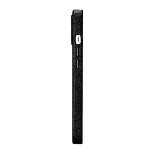 iPhone 14 magnetiskt läderfodral med MagSafe Litchi Premium Läderfodral svart