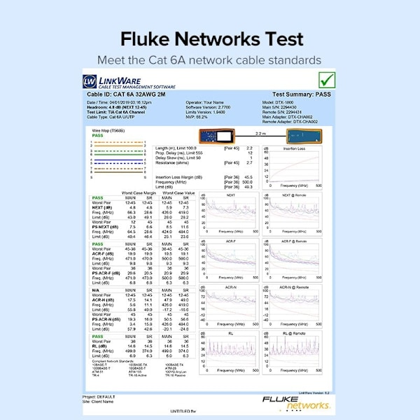 Patchkabel Ethernet nätverkskabel RJ45 Cat 6A UTP 1000Mbps 3m