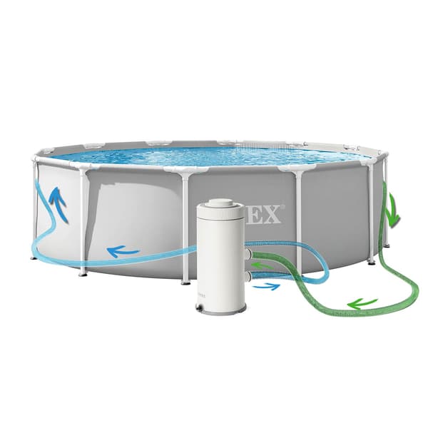 Trädgårdspool med ram 366 x 99 cm 10-i-1 INTEX 26716ND