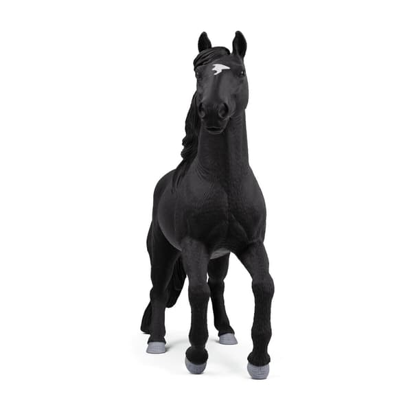 Lusitano hingstfigur – sort med hvid stjerne