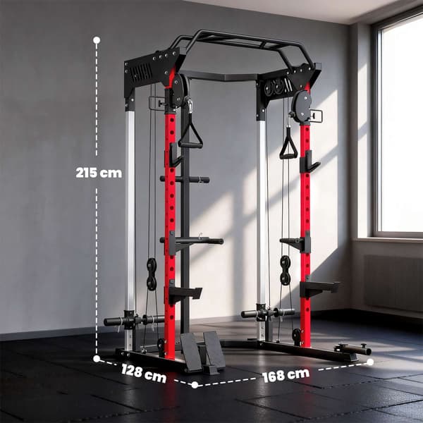 Smith Machine Power Cage med justerbart vajersystem