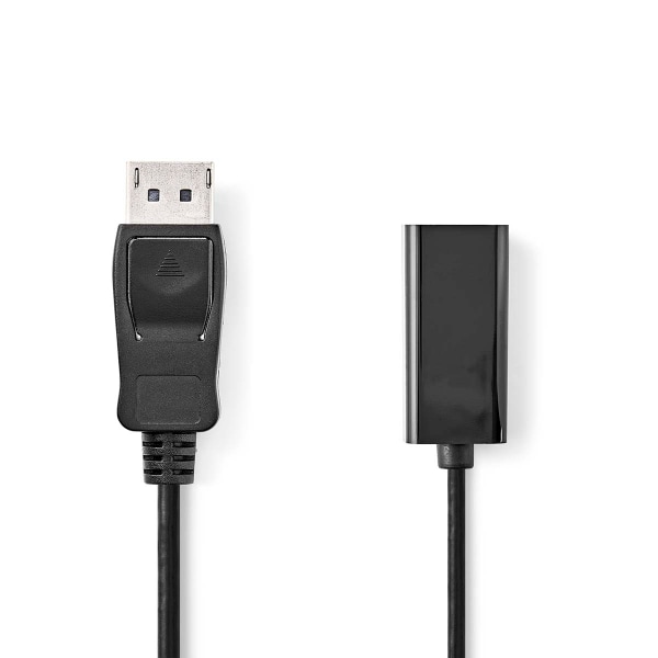 DisplayPort kaapeli | DisplayPort uros | HDMI™ Ulostulo | 4K@30Hz | Niklattu | 0.20 m | Pyöreä | PVC | Musta | Laatikko