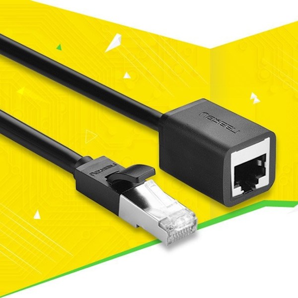 Forlængerkabel til FTP Ethernet parsnoet kabel RJ45 Cat 6 1000 Mbps 3m sort