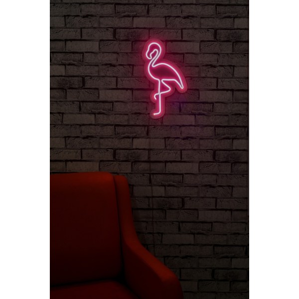 Dekorativ Plast Led Belysning Flamingo - Rosa