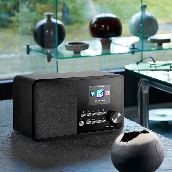 i110 WLAN internetradio med medieafspillerfunktion Sort