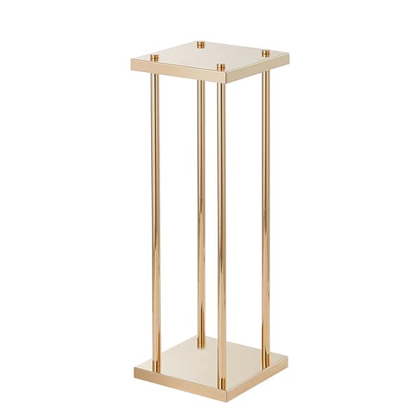 Bröllopsblomstställ, 4-pack guldfärgade järnpelare 60 cm