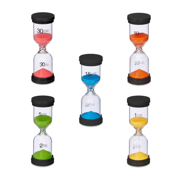 Timeglas - sæt med 5 stk