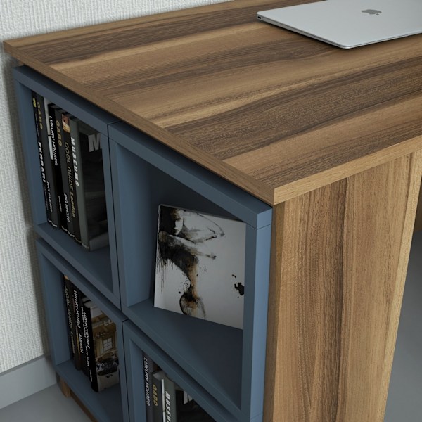 Study Desk Box - Valnød, Kalcedon