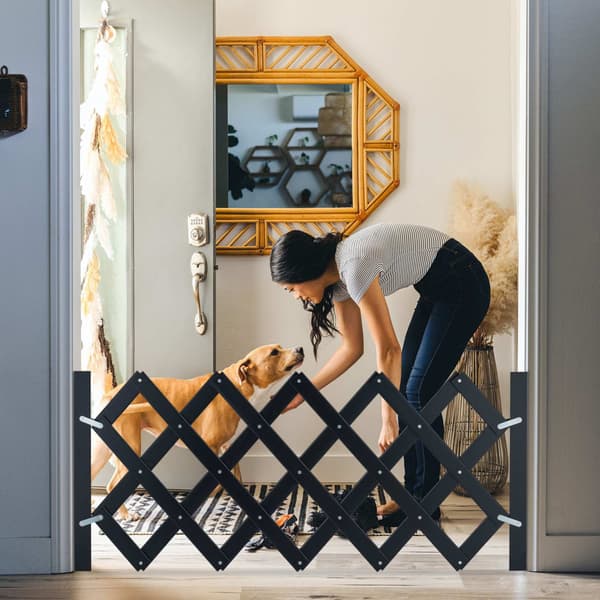 Utdragbar Bamboo Safety Gate i Svart