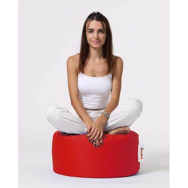 Garden Pouffe Pyöreä Pouf - punainen