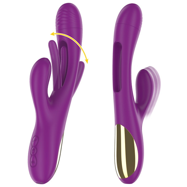 Intensiv - Apolo uppladdningsbar multifunktionsvibrator 7 vibrationer med svängande rörelse Lila