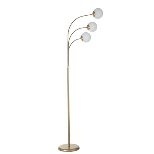 Gulvlampe Badi 3 Lü Eskitme Beyaz Camlı Lambader