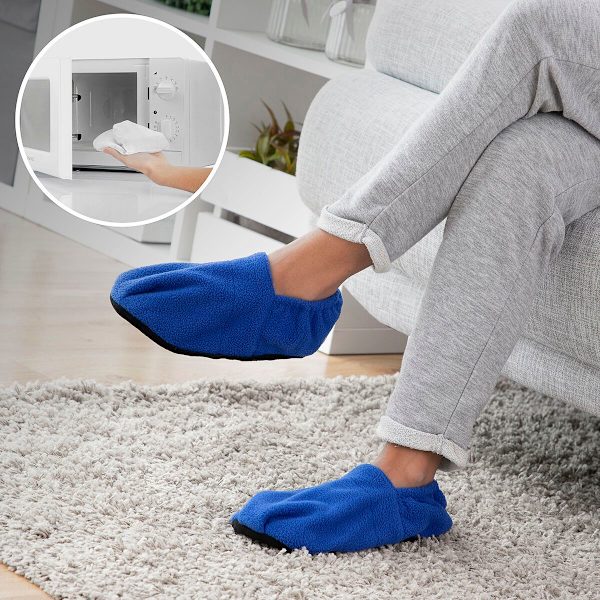 Mikroaaltouunissa lämmitettävät tossut InnovaGoods Sininen