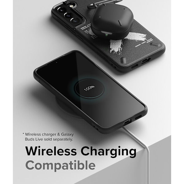 Kestävä kotelo ja kansi Galaxy S22+ Onyx Design X:lle, musta