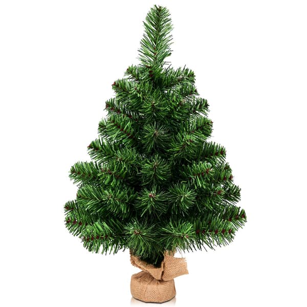 Kunstigt juletræ til bordplade, 60 cm, batteri, 67 grene
