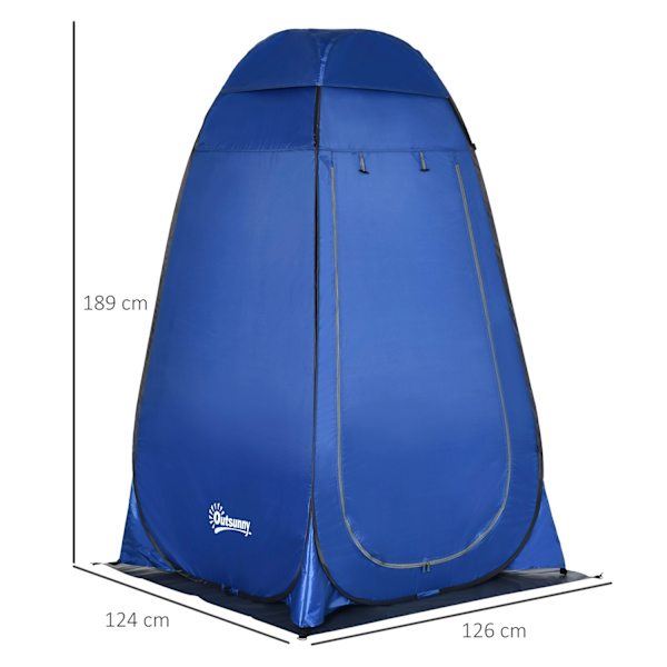 Pop-Up Telt Brusetelt, Toilettelt Til Camping, Mobilt Udendørs Toilet Med Bæretaske, 126X124X189Cm
