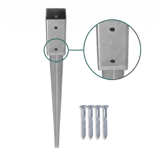 Insticksförankringar i rostfritt stål, 4-pack, 750 mm