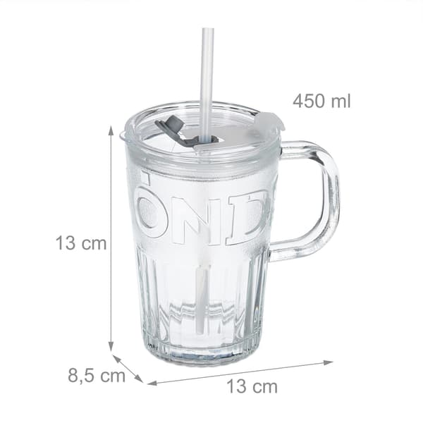 Sæt med 2 drikkeglas med hank