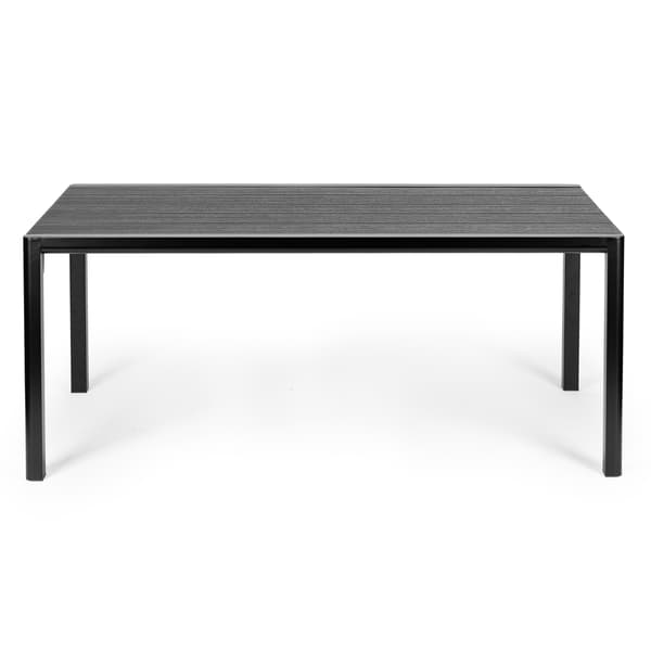8-sits trädgårdsbord i polywood, 180×90 cm, grått