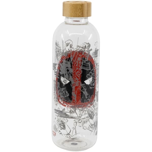 Deadpool glasflaske, 1030 ml kapacitet, holdbart design